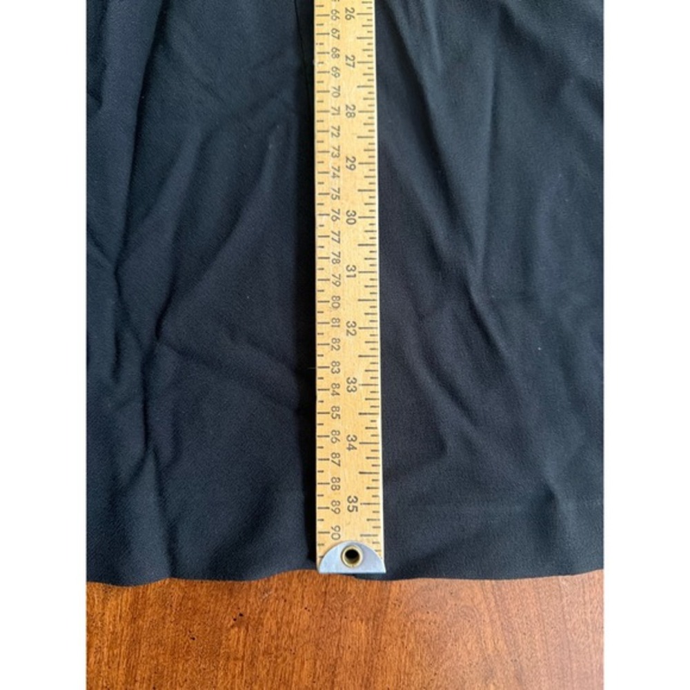 Banana Republic Sheath Dress Womens Black Ruched V-Neck Short Sleeve Size 6 - Picture 7 of 7